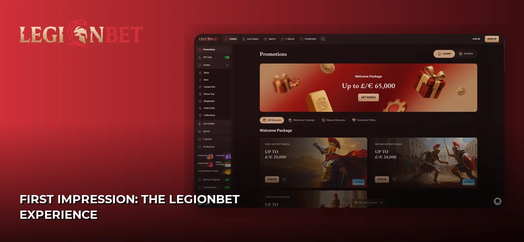 First impression: the LegionBet experience