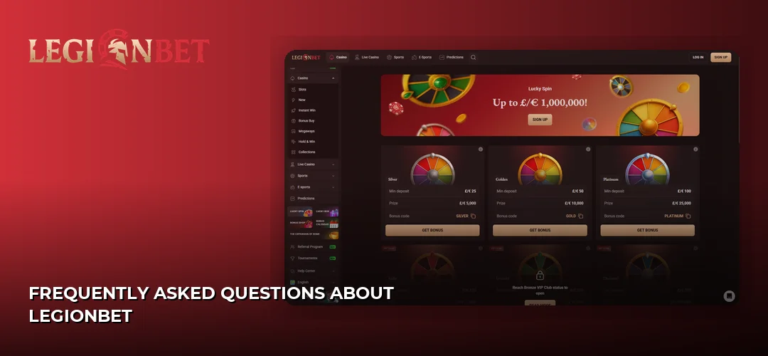 Frequently asked questions about LegionBet
