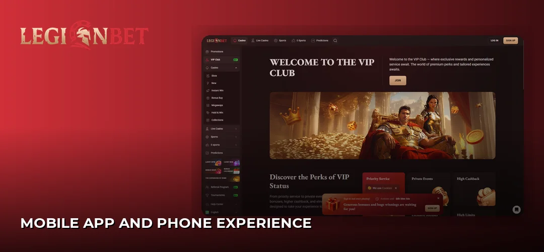 Mobile app and phone experience