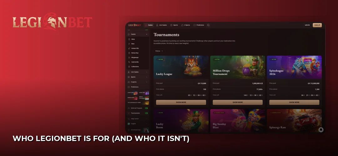 Who LegionBet is for (and who it isn't)
