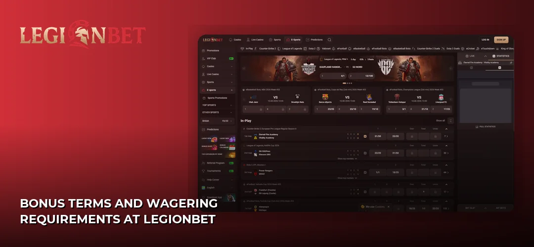 LegionBet promotional banner